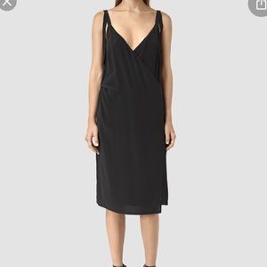 All saints Vea silk wrap dress 6